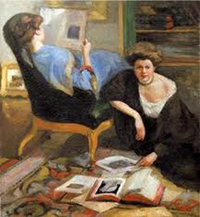 lezende vrouw